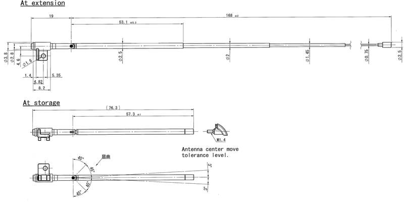 2.5mm(Dia)x168mm(L)-1D