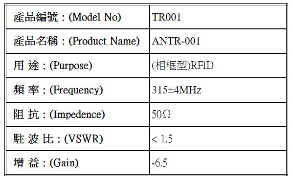 TR0RFID Antenna (13.56MHZ)-D