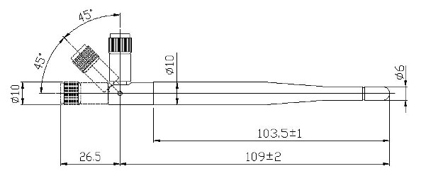 UHF Antenna (300~3000MHz)-6D